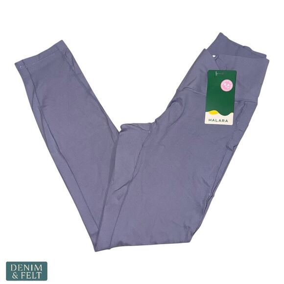 Halara Softlyzero Crossover Pocket 7/8 Leggings Light Gray Violet S NEW/NWT!! - Picture 8 of 14